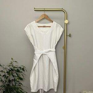 Mo:Vint White/Cream/Oatmeal Midi Dress